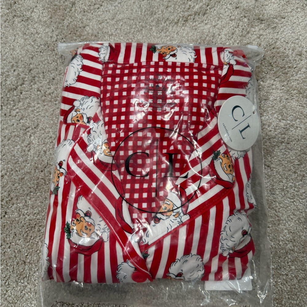 Caden Lane Festive Red and White Santa Sleepwear